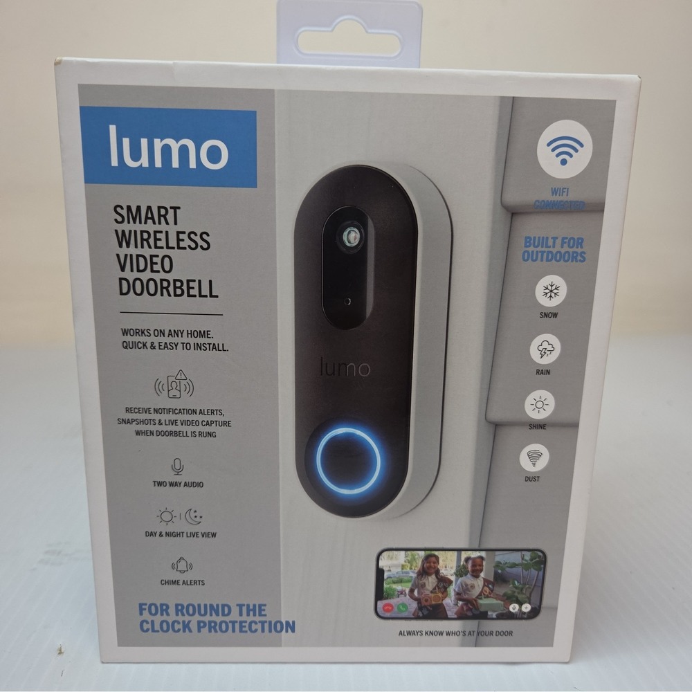 Lumo Smart Wireless‎ Video Doorbell Front Door Security with App.